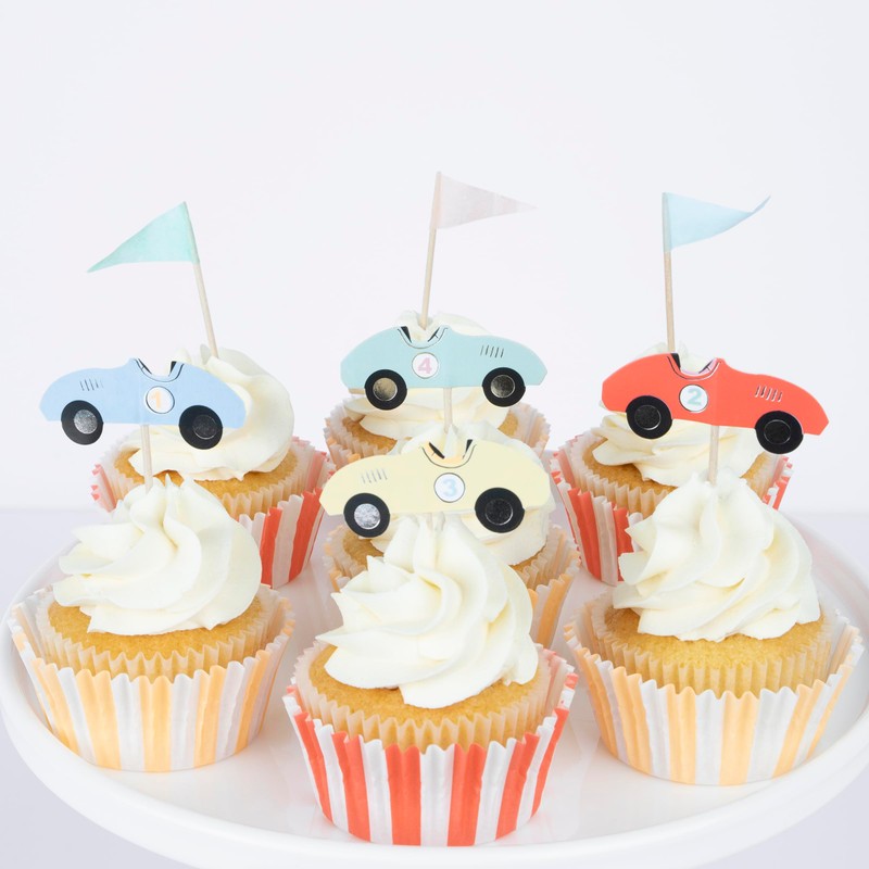 Meri Meri Race Cars Cupcake Set - Pack of 24