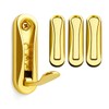 4PCS Folding Gold Wall Hooks, Heavy Duty Foldable Coat &