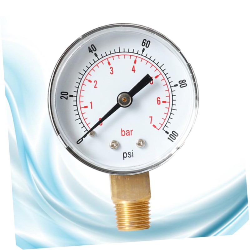 Mobestech 0-100psi 0-7bar Pressure Gauge Thread Mini Size for Air