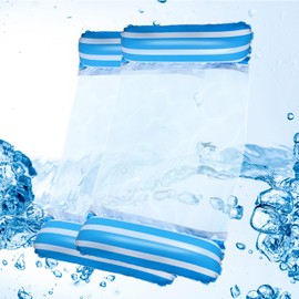 Meegoo Pool Floaties for Adults, Inflatable Rafts and Loungers, Comfy Floating Pool Chair for Summer Parties, Bright Colors and Fun Designs 2 Pack