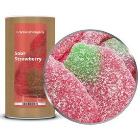 1 x 800 g Sour Starch Strawberry Fruit Gum in Strawberry Shape Vegetarian Gluten Free Lactose Free