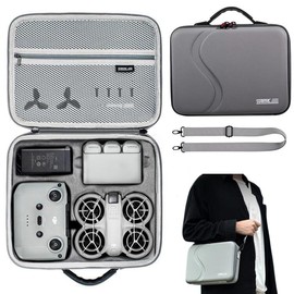 DJI Neo Drone Storage Case Carrying Case for DJI Neo Fly More Combo Waterproof Storage Bag Portable Storage Shoulder Bag Travel Case, gray, Solid