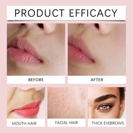 2Pcs Facial Hair Removal Cream,Moisturizing Facial Hair Removal Kit,Painless Upper Lip Cream Daily Care,Upper Lip Treatment,Suitable for Both Men and Women,Soothing & Moisturizing,Mild Ingredients