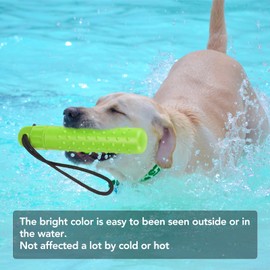 BINGPET Dog Float Bumper Toy,9.3 Inch Detachable Treat Dispensing Puzzle Toys,Training Dummy Retrieving Bumpers Summer Pool Toy Tug Game,Interactive Toys for Medium Large Dogs(Green)