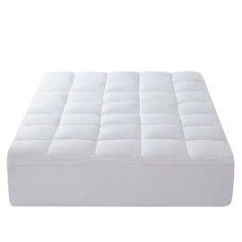 Twin Mattress Topper Extra Thick Pillow Top 3D Fiber Fill Mattress Topper with 100% Cotton Cover - Enhance Sleep Quality with Pressure Relief and Temperature Regulation, Twin