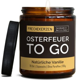 Lustige Duftkerze mit Spruch zu Ostern | Handgemacht aus Sojawachs | In Geschenkbox | Nachhaltiges Geschenk | Kleines Geschenk zum Osterfest, Oster Deko, Party Mitbringsel |Vanille