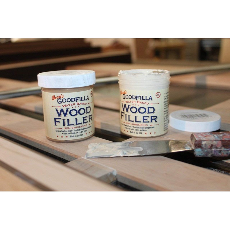 Goodfilla Walnut, 1 Gallon (13.5lbs), Wood and Grain Filler, Stainable,