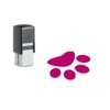 11mm Slanted Paw self Inking Stamp Pink Ink