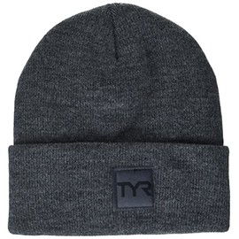 TYR Standard Unisex Insulated Cuffed Beanie, Heather Grey, One Size