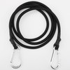 ZHOUBIN 60 Inch Black Bungee Cords with Carabiner Hooks, 2Pcs
