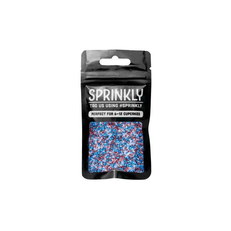 SPRINKLY - Sparkling Sugar - Red, White & Blue -
