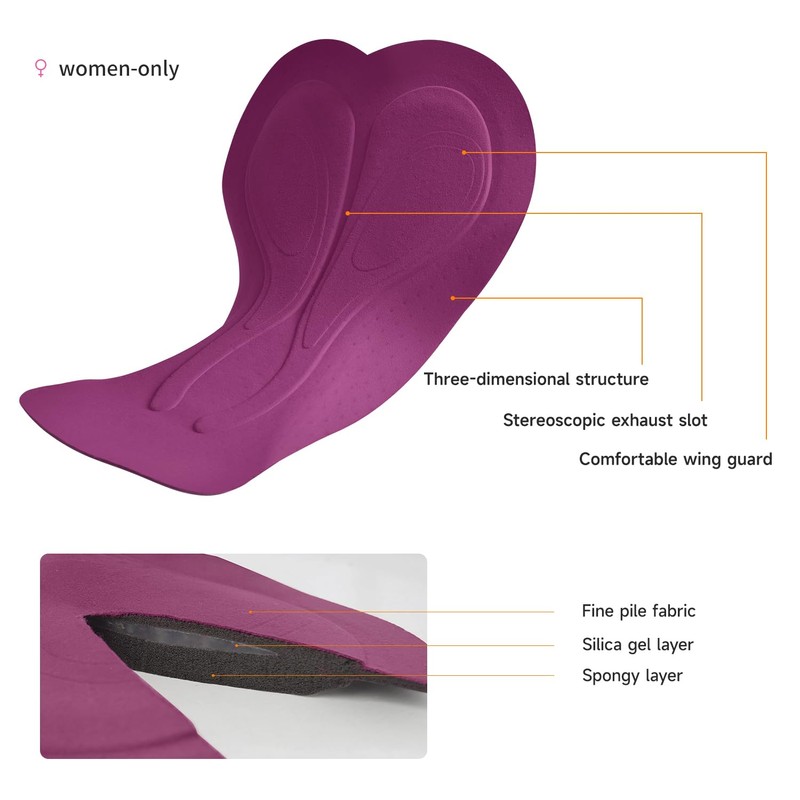 NUCKILY Ladies Padded Cycling Shorts Black with Pockets Lightweight Breathable