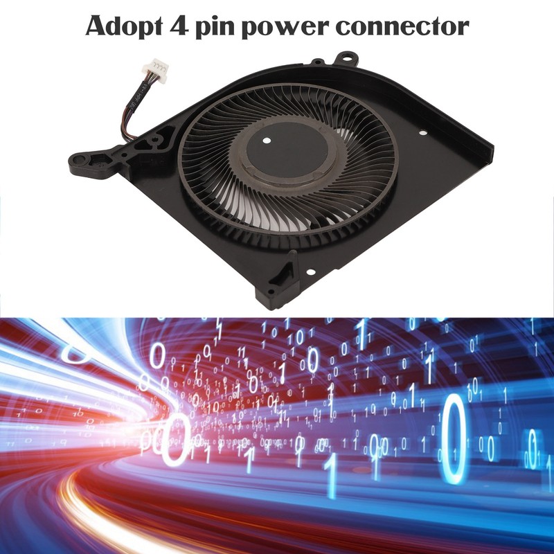 For MSI GS66 Cooling Fan 4pin Connector Aluminum Alloy Easy