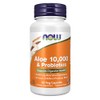 NOW Aloe 10,000 & Probiotics,60 Veg Capsules
