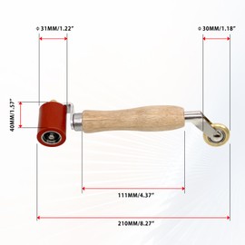 KOBSAINF Seam Roller 40mm Silicone Seam Roller/6mm Brass Detail Penny Roller,Smoothing Combo Seam Roller Tool for PVC/TPO/EPDM Single Ply Roofing Tools and Tape Hot Air Tools