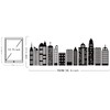 SUPERDANT Cityscape Wall Stickers City Buildings Silhouettes PVC Wall Art