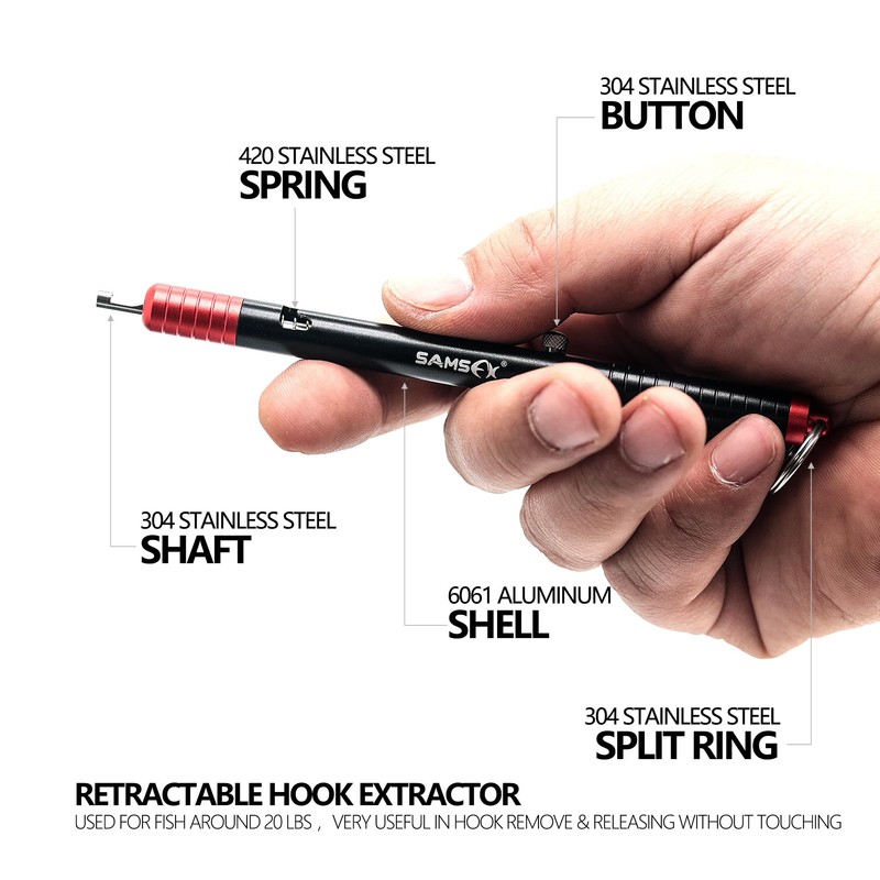 SAMSFX Fishing Pliers, Muti-Function Fly Fishing Tools, 8" Saltwater Resistant