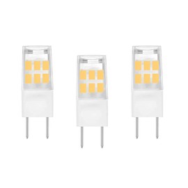 VOKWAK G8 LED Bulb GY8.6 Bi-Pin Base T4 Xenon Bulb 120Volt Microwave Light Bulb Replacement 3W(30W Halogen Equivalent) 300LM for Puck Light,Oven Light,Under Cabinet Light,3-Pack(Warm White 3000K)