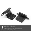 Pack of 8 Small JANDH 1.4 mm Black Mini Hinges,