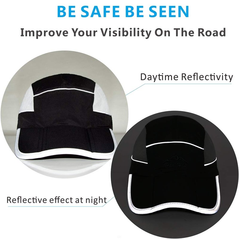 GADIEMKENSD Men Outdoor Hat Reflective Folding Running Sport Hats Summer