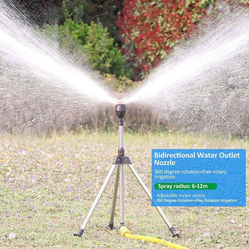 Tripod Sprinklers for Yard Rotating Tripod Sprinkler 360 Degree Large