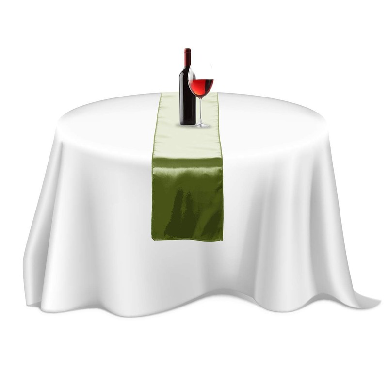 WedDecor Satin Table Runner 11x108 inch Dining Table Wedding Decorations