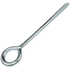 AERZETIX - C57954 - Set of 10 Eye Screws for Screwing Diameter 8 x 100 mm - Self-Tapping Eye Screw Closed - Made of Steel - Colour Silver
