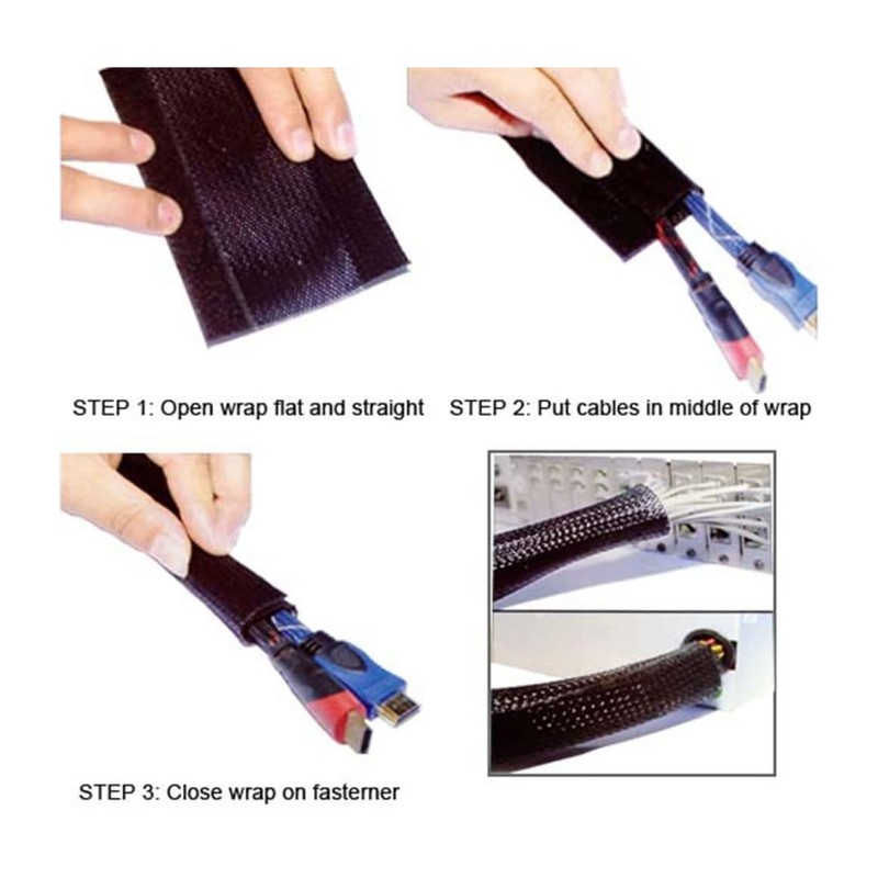 acatana Cable Management Sleeve Cord Organizer Hide Wire Wrap Cover