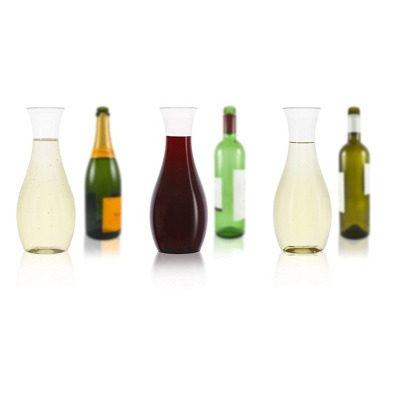 Quality Recyclable PET Plastic Decanter/Carafe 800ml Perfect for Wine with