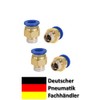 Pneumatic Push-in Fitting 3/8 Inch to 10 mm Pack of