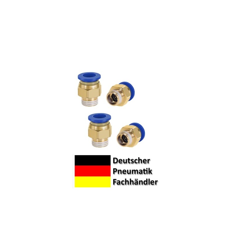 Pneumatic Push-in Fitting 3/8 Inch to 10 mm Pack of