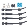 4Pcs RC Car Drive Shaft Set Front Rear Universal Axles