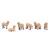 Pack of 6 Sheep Decorative Figures (H 2.5-4 cm)
