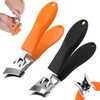 HEOUCH Pack of 2 Slanted Nail Clippers, Stainless Steel Nail
