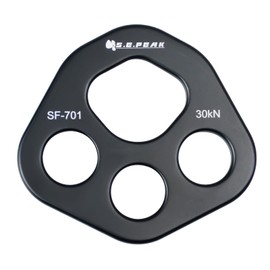 SEPEAK 30kN Aluminum Rigging Plate, Force Divider Plate Bear, Anchor Multipliers Connector Gear for Yoga Hammock Aerial Silk Descender Rock Climbing Outdoor Rescue,with 20 mm Holes/Holds Up to 6744lbs