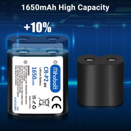 Mihobatt 6V CR-P2 Lithium Photo Batteries 1650mAh (5-Pack) – Non-Rechargeable, Replaces 223A, DL223A, EL223AP, 2CR-P2