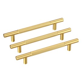 AITITAN 10 Pack Gold Cupboard Handles - 96mm Hole Spacing (150mm Length) Kitchen Cupboard Handles Gold Wardrobe Handles and Gold Door Handles
