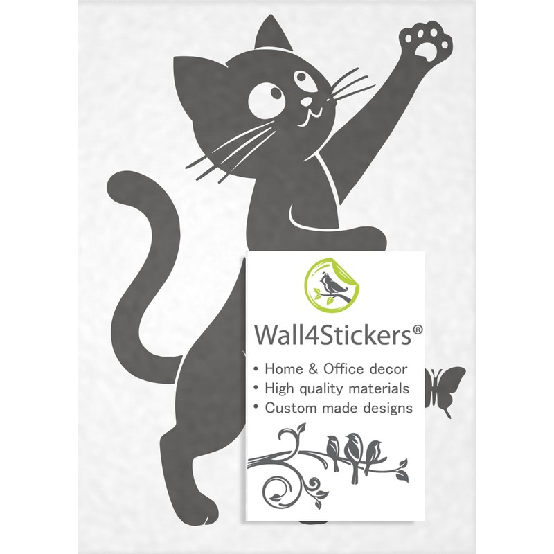 Wall4Stickers Cats Stickers, Kitchen Wall Decal, Jumping Funny Cats Catching