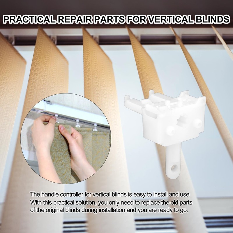 2pcs Vertical Blinds Replacement Parts, POM Material Vertical Blinds Control