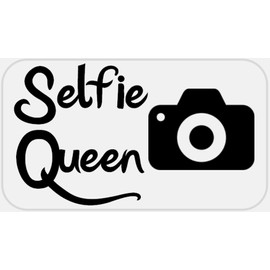 Selfie Queen - 500 Stickers Pack 2.25 x 1.25 inches - Camera Model Photo