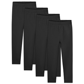 Resinta 4 Packs Toddler and Baby Girls Cotton Leggings Full Length Pants Stretchy Soft Tights Pants for Kids