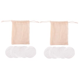 Baluue 12pcs Reusable Makeup Remover Pads Set Washable Face Pads Portable Storage Bag for Gentle Skin Cleansing and Makeup Removal