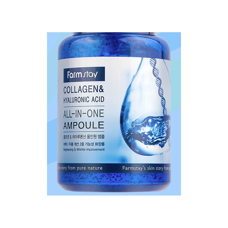 팜스테이 콜라겐 &amp; 히아루론산 올인원 앰플, 250ml, 1개 Farmstay Collagen