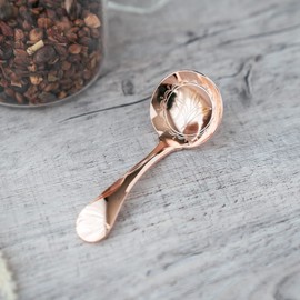 Aoyoshi CASUAL PRODUCT 510816 Tea Caddy Spoon Ladle, Pink Gold, Made in Japan, Antibacterial, Tea Spoon, Tea