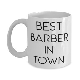 Inspire Barber Gifts, Best Barber in Town, Surprise 11oz 15oz Mug For Men Women From Boss, Barber gift ideas, Barber shop gift ideas, Barbering gifts, Shaving gift ideas