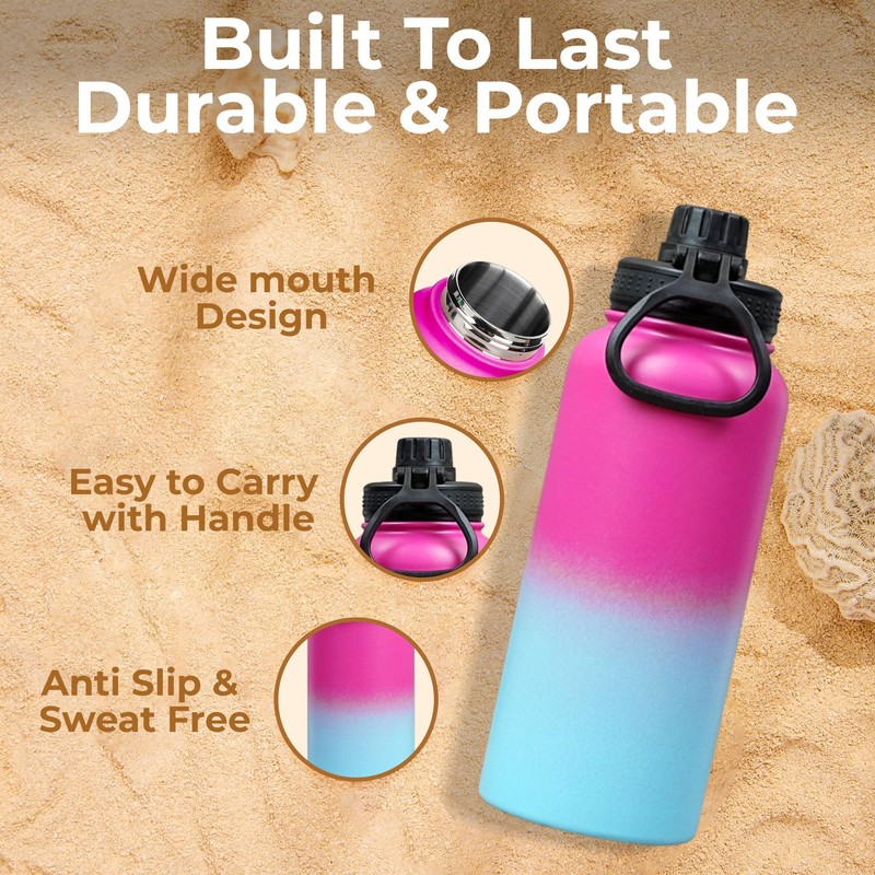 SAMNATE Insulated Stainless Steel coffee Flask - 1L(34oz) Large Capacity