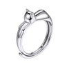 SILVERCUTE Cat Ring 925 Sterling Silver Adjustable Band Cute Animal