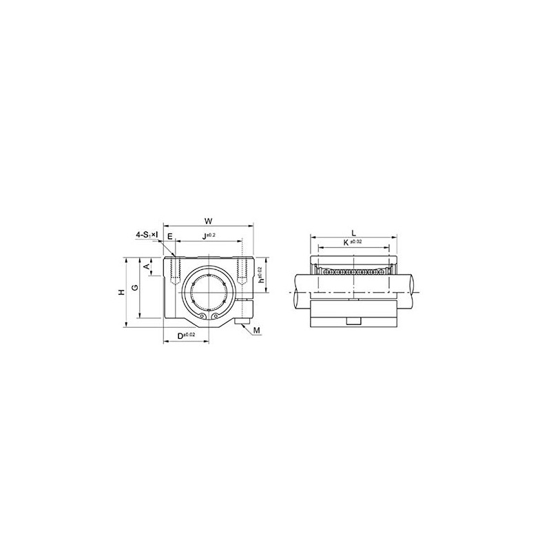 SCJ30UU Linear Bearing 30 mm Adjustable Game