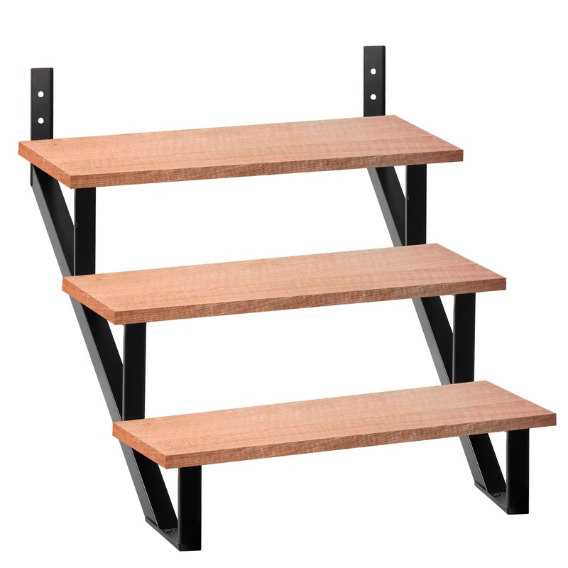Toriexon Steel Stair Riser-2 Pack, 3 Step Stringers for Deck,
