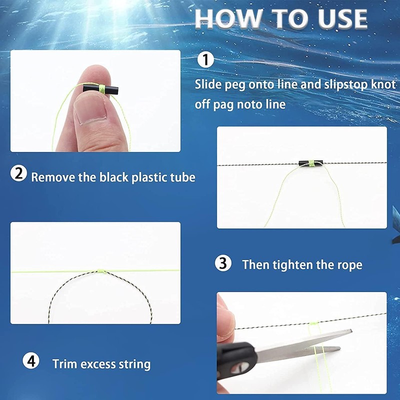 YOTO Bobber Stops for Fishing,Float Bobber Stops String Knots&Fishing Glow